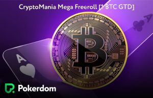 CryptoMania Mega Freeroll 1 BTC GTD в PokerDom 23 апреля