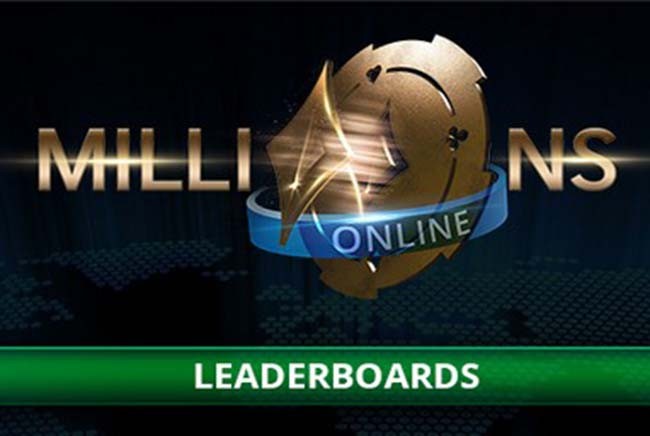 MILLIONS Online leaderboards
