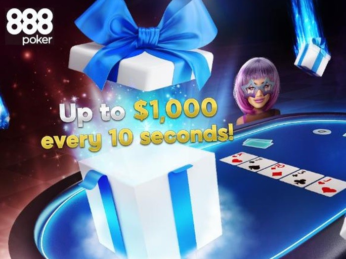 888poker запустил фрироллы Gift Drops: как получать билеты и другие призы