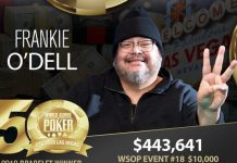 Фрэнки О'Делл выиграл третий браслет WSOP в турнире по Omaha Hi-Lo 8 ($443,000)