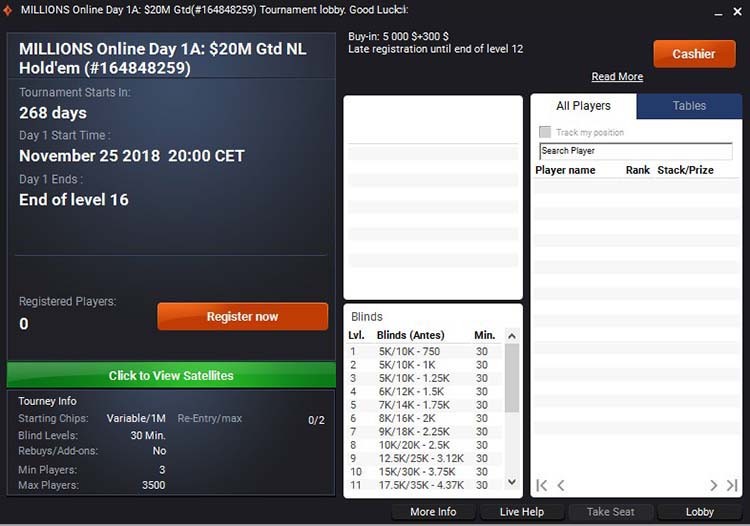 MILLIONS Online $20mln lobby