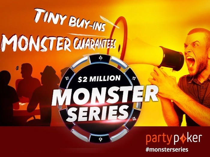На partypoker пройдет Monster Series с гарантией $2,000,000: бай-ины от $0.11 и билеты в Spins за $0.50