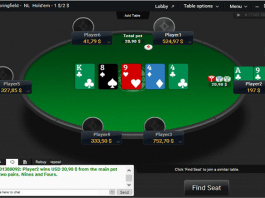 PartyPoker new table