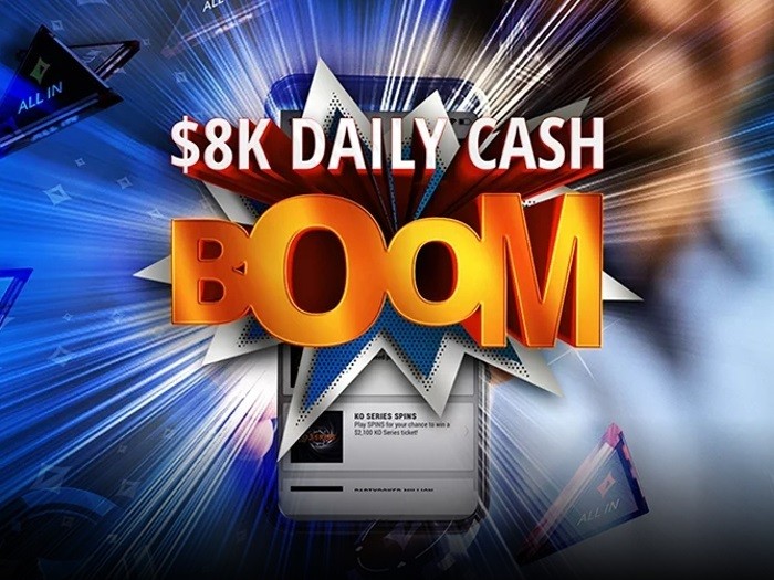 Partypoker запустил акцию Daily Cash Boom с ежедневным розыгрышем $8,000