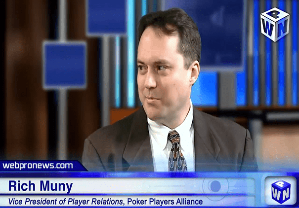 Rich Muny, Vice President of the Poker Players Alliance (PPA),