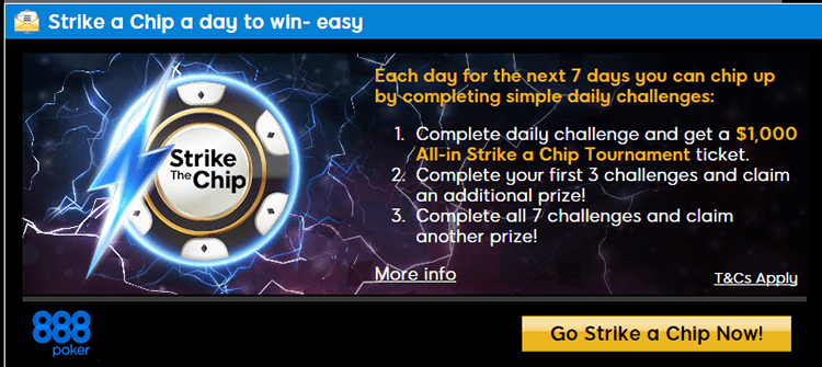 Strike a Chip 888poker lobby