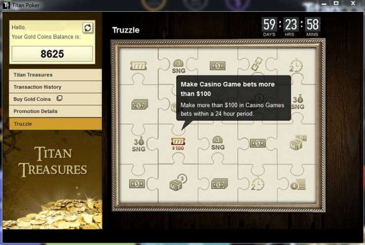 Titan Treasures casino mission