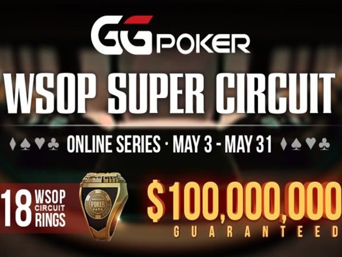 Серия WSOP Super Circuit Online на GGPoker разыграет $100,000,000 гарантии и 18 золотых перстней