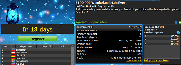 Worderland Series 888poker Main Event