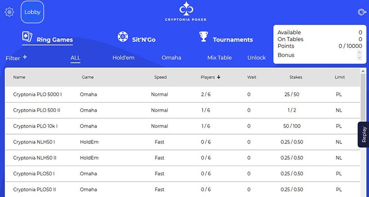 cryptonia-poker-lobby