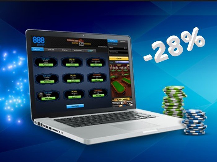 Трудные полгода для 888poker: доходы компании от покера упали на 28%