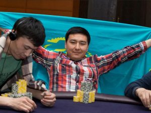 Игрок с флагом своей страны
