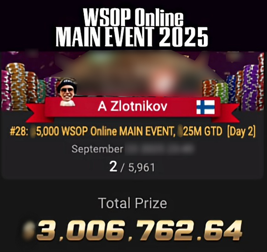 Анатолий Злотников в WSOP Online