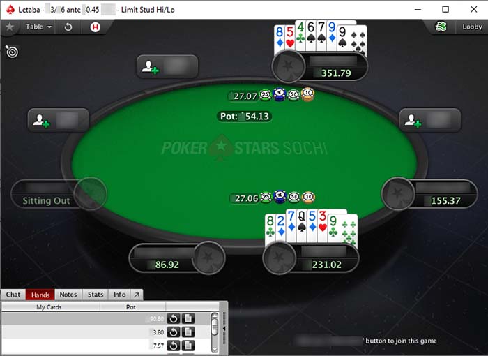 Разделение банка за столом в онлайне