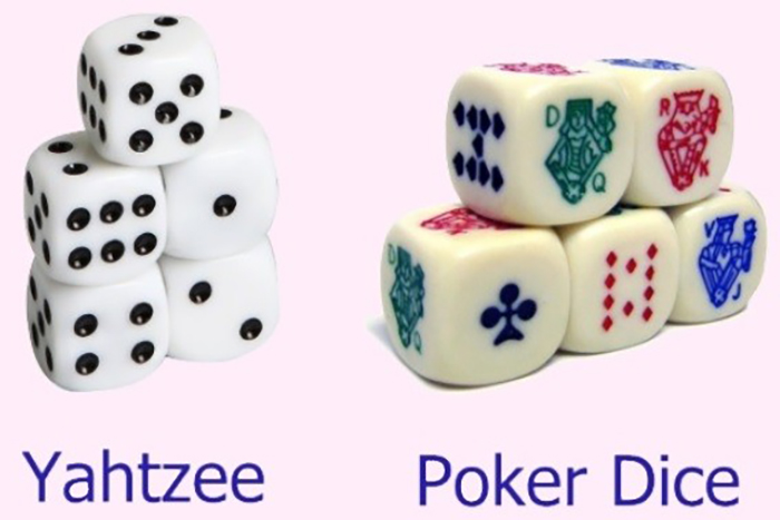 Кости для игры в Yahtzee и Poker Dice
