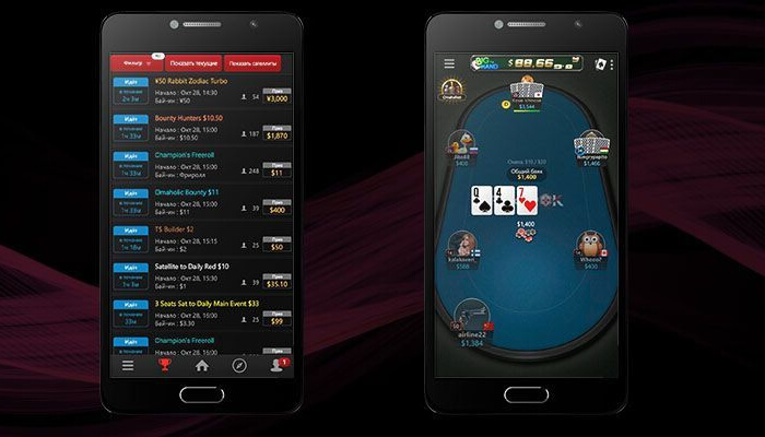 Навигация и интерфейс GGPokerOK для Android и iOS