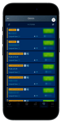 Выбор столов