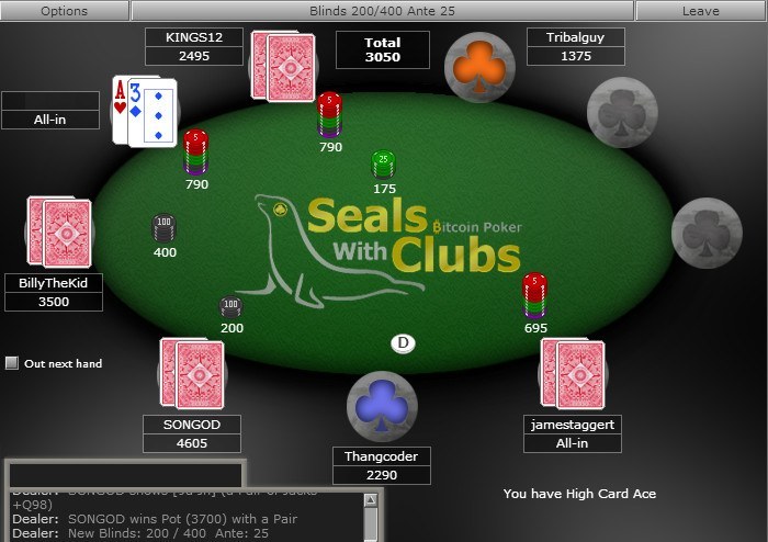 стол рума Seals with clubs